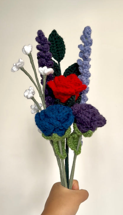 Handmade ZODIAC Crochet Flower Bouquet: Acrylic Cotton Yarn