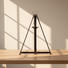Chevalet de table de luxe en aluminium noir 25 po avec poignée de transport
