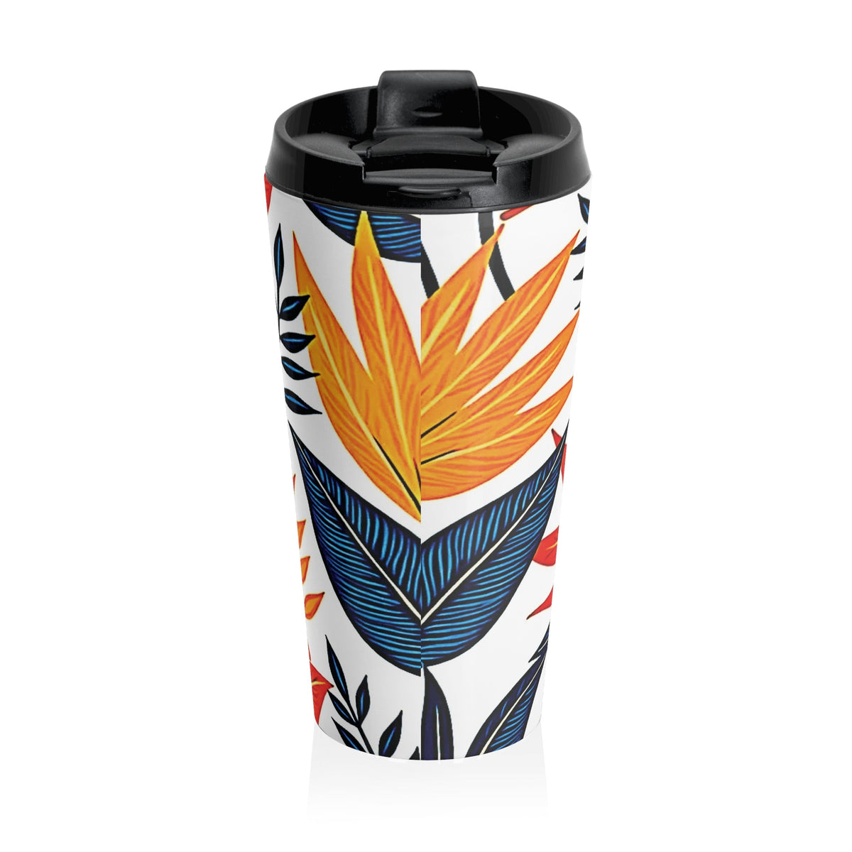Mug de voyage en acier inoxydable Feuilles d'automne motif floral | Motif feuille d'automne