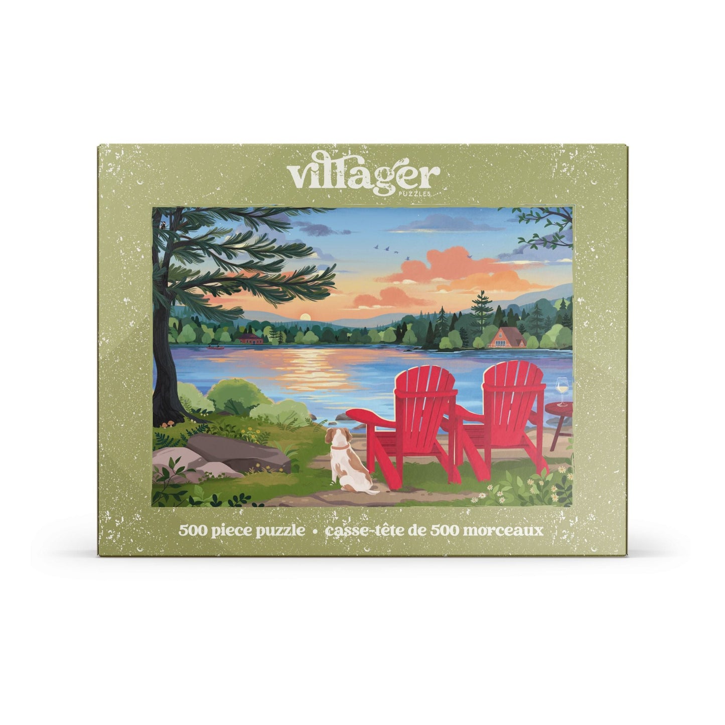 Pays des chalets | Puzzle de 500 pièces pour adultes | Conçu au Canada par Nicolle Lalonde