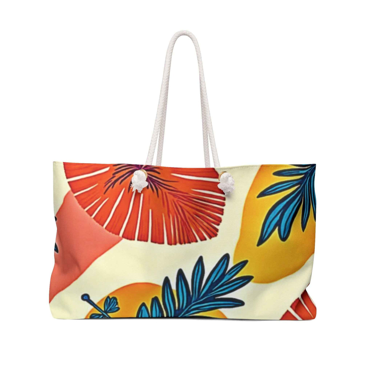 Sac de voyage imprimé floral tropical | Sac de plage Palmier agrumes | Grand sac fourre-tout | Sac de maman de tous les jours | Sac pour les essentiels de maman et bébé