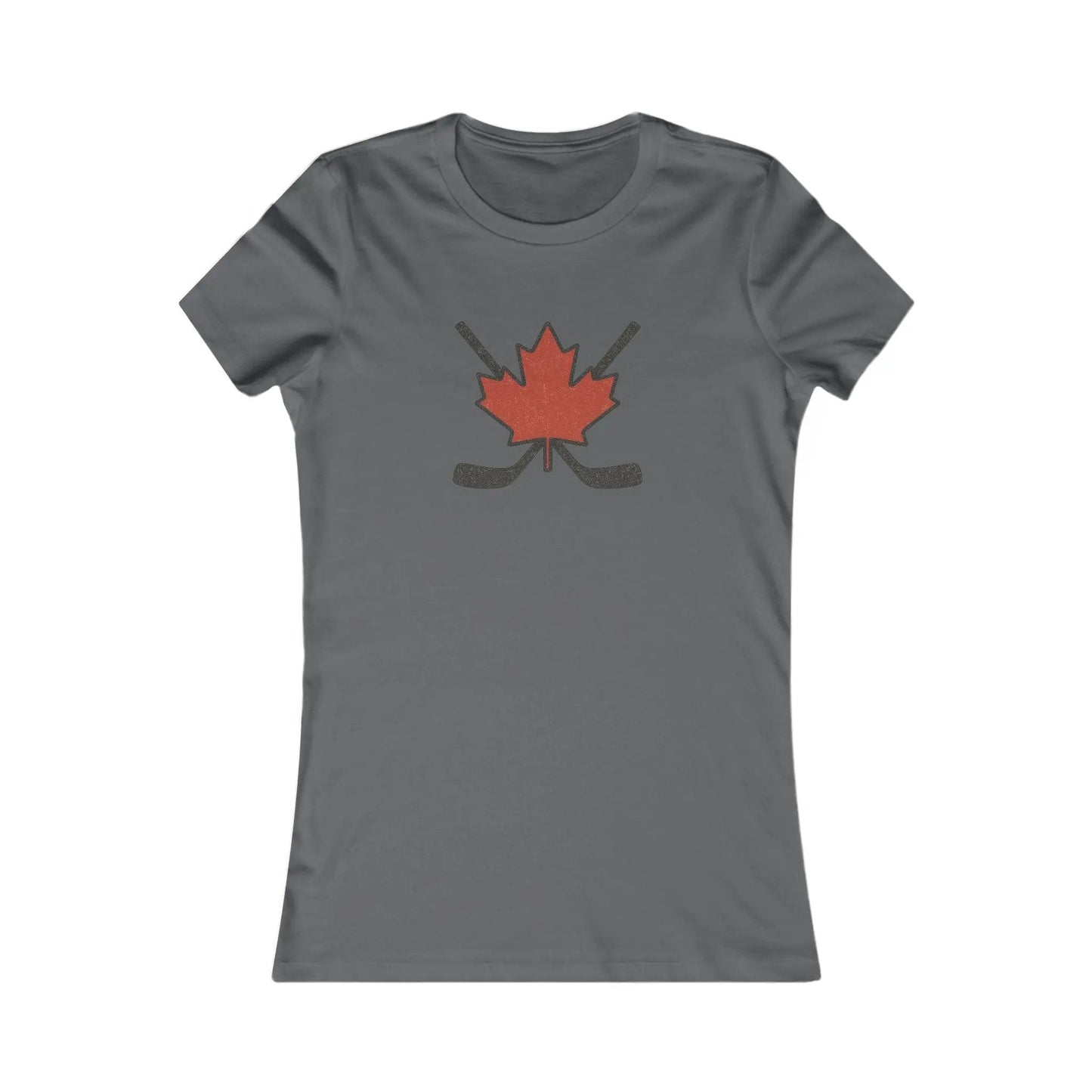 T-shirt en jersey de femme Maple Leaf Bâtons de hockey – Fierté canadienne du hockey