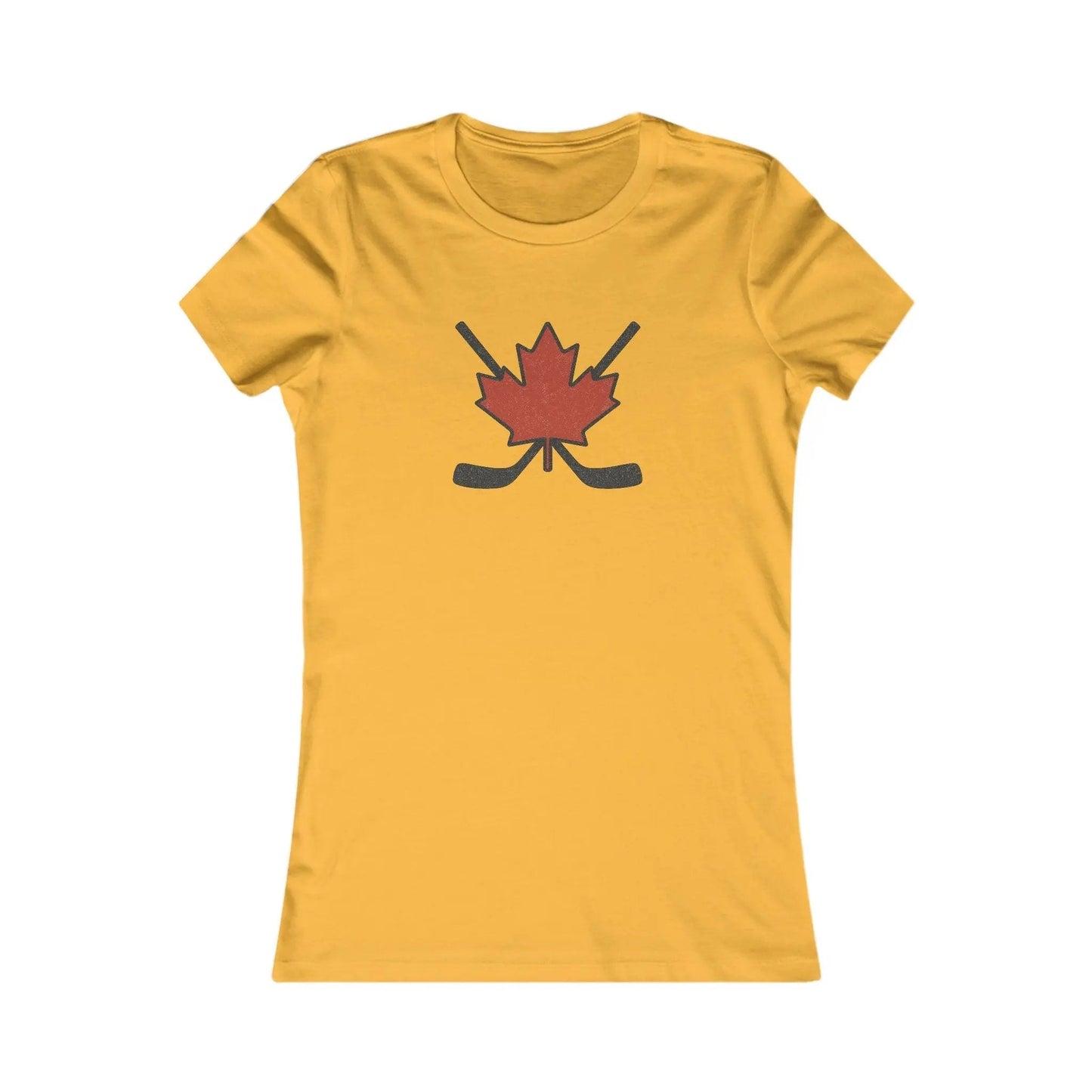 T-shirt en jersey de femme Maple Leaf Bâtons de hockey – Fierté canadienne du hockey
