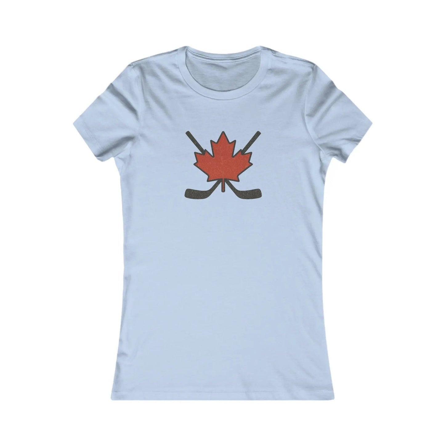 T-shirt en jersey de femme Maple Leaf Bâtons de hockey – Fierté canadienne du hockey