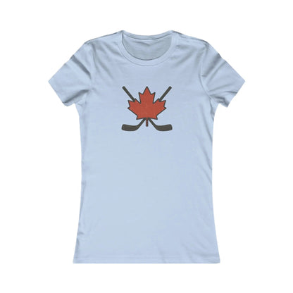 T-shirt en jersey de femme Maple Leaf Bâtons de hockey – Fierté canadienne du hockey