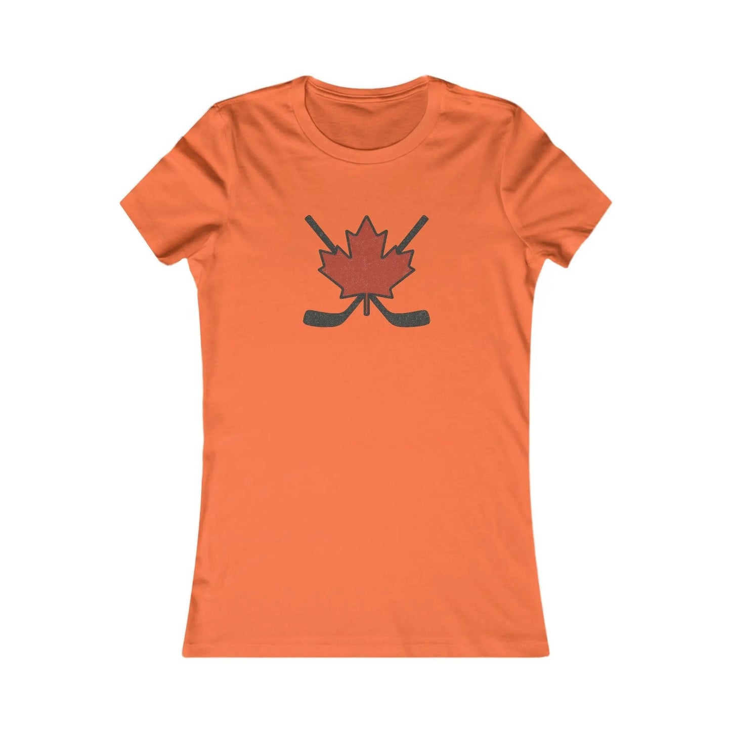 T-shirt en jersey de femme Maple Leaf Bâtons de hockey – Fierté canadienne du hockey