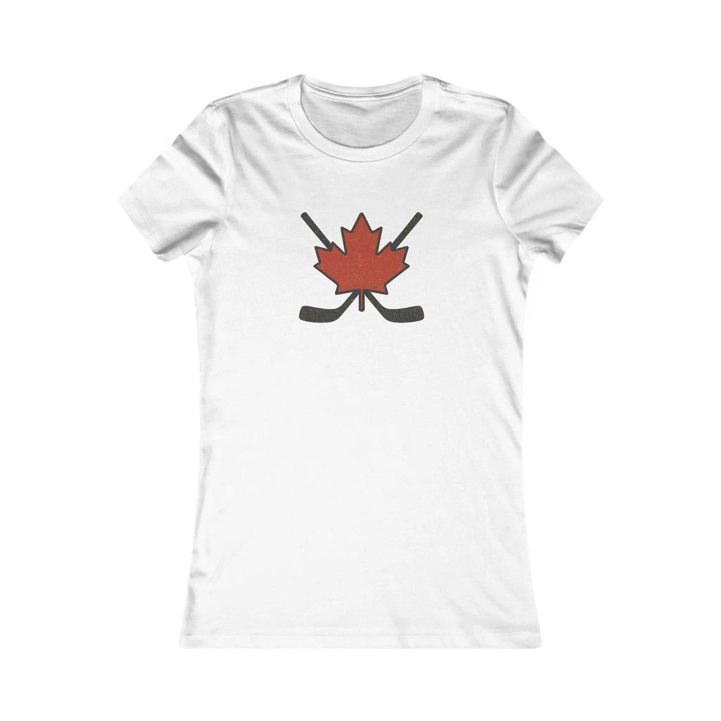 T-shirt en jersey de femme Maple Leaf Bâtons de hockey – Fierté canadienne du hockey