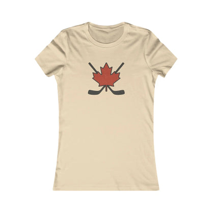 T-shirt en jersey de femme Maple Leaf Bâtons de hockey – Fierté canadienne du hockey