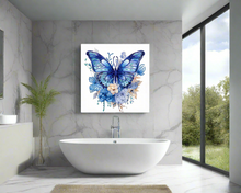 Décoration Murale - Grand Papillon Bleu - Impression sur Toile