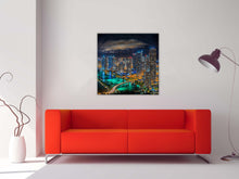 Miami-City Skyline - Décoration murale sur toile - Vernis RVB