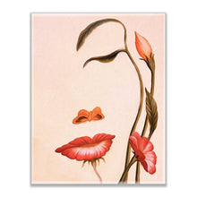 Wall Art Abstract Flower Face- Fine Canvas