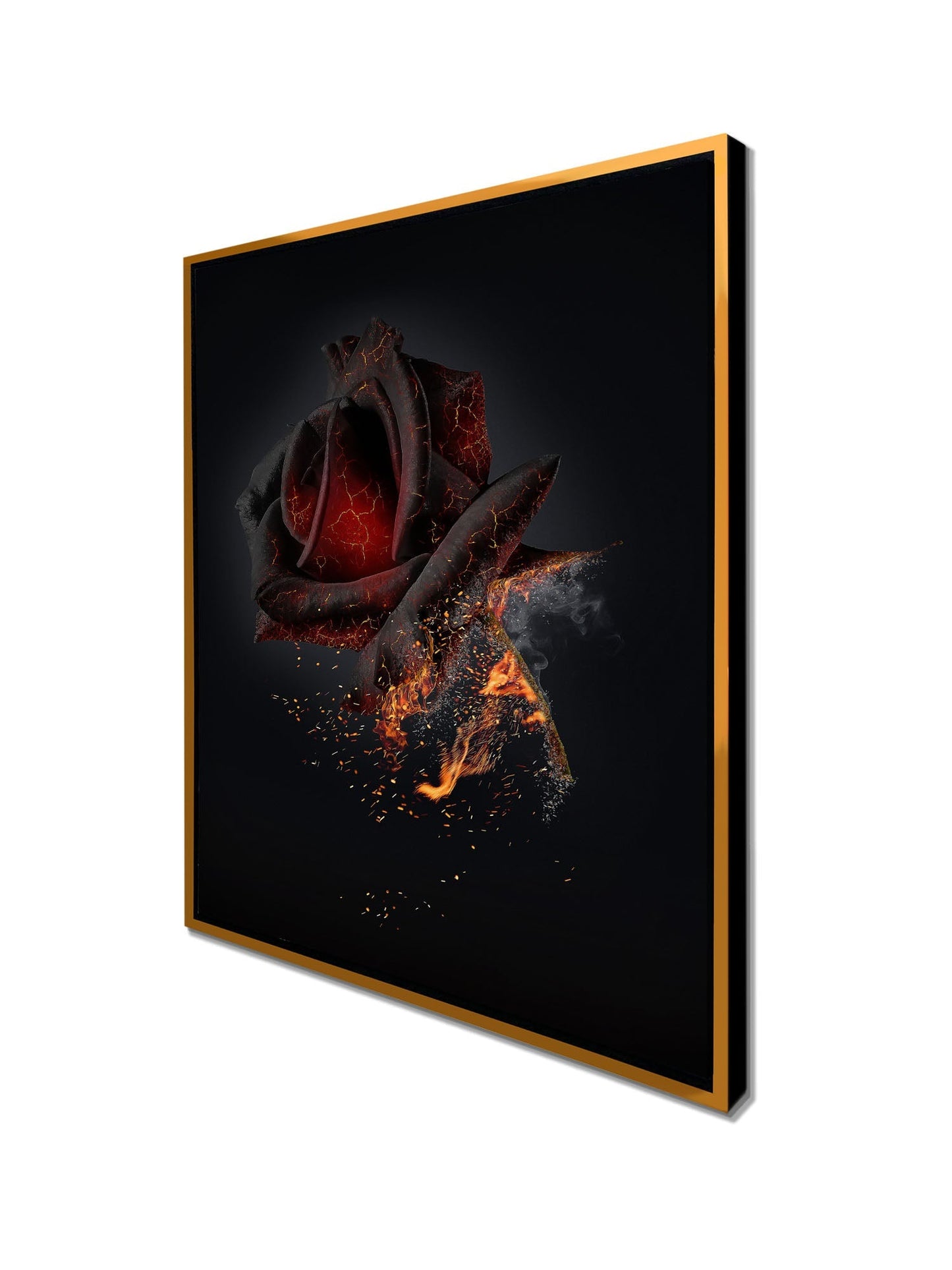 Impression sur toile - Rose ardente - Décoration murale