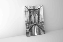 Pont de Brooklyn en noir et blanc - Art mural du Skyline