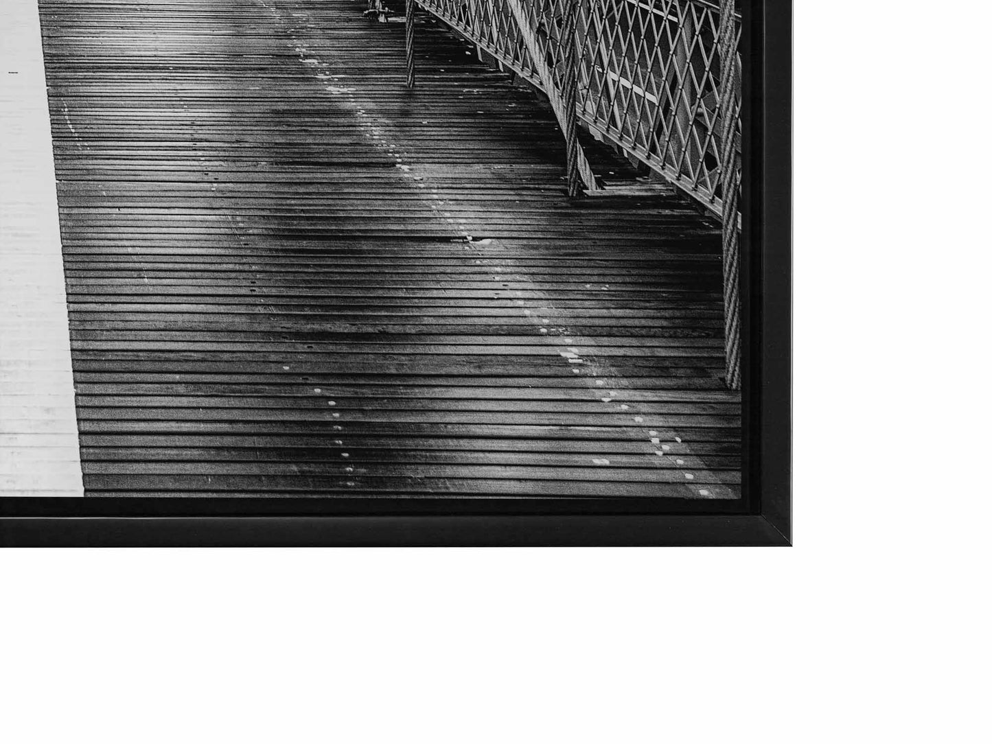Pont de Brooklyn en noir et blanc - Art mural du Skyline