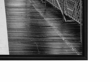 Pont de Brooklyn en noir et blanc - Art mural du Skyline