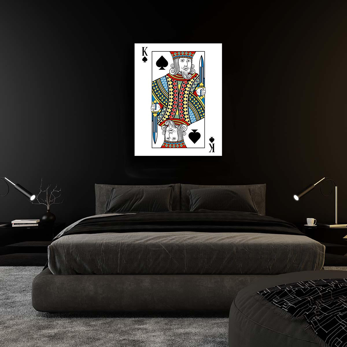 Toile Murale At-Roi de Pique Toile 36" x 48" 3648-045