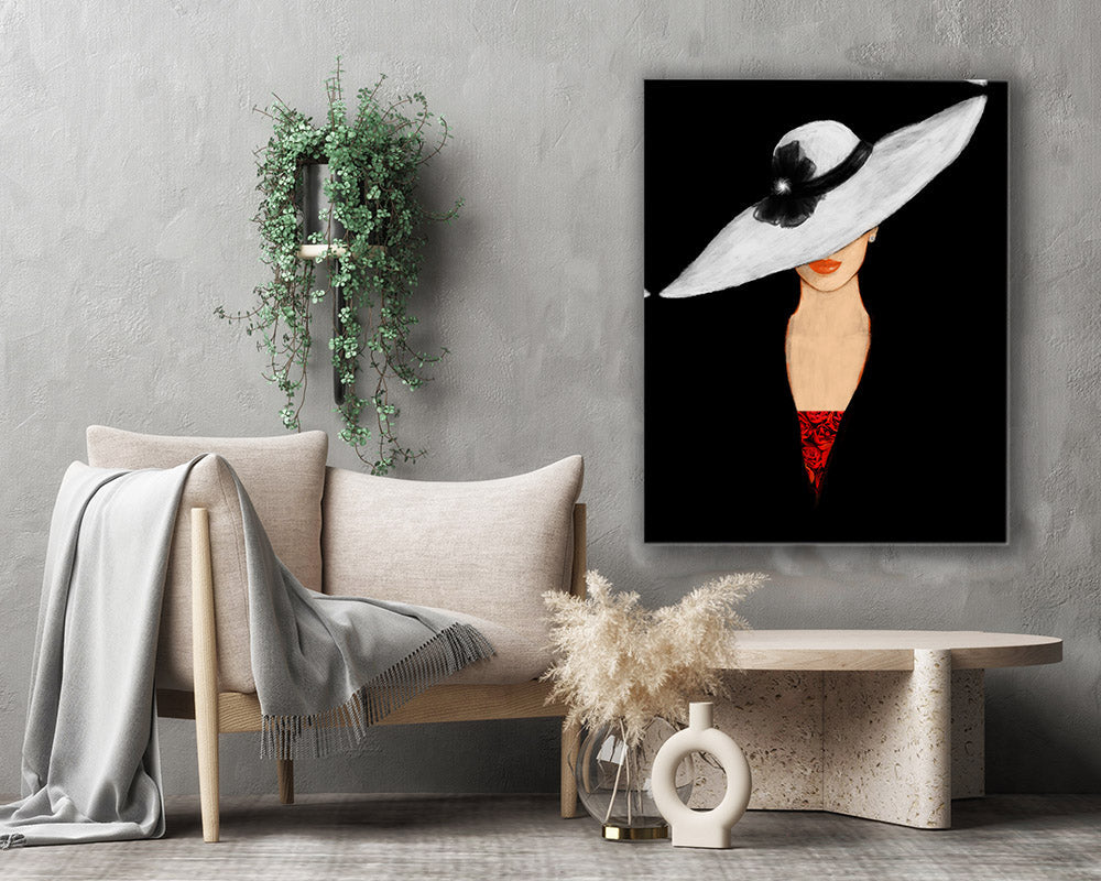 Beaux-arts - Impression sur toile Le chapeau - Décoration murale