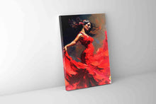 Décoration Murale-La robe rouge-Œuvre d'art. Vernis doré