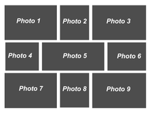 32″X24″ Collage Canvas Photo All Occasions 9 blocks