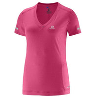 T-shirt de running à col en V Salomon pour femme XS-S