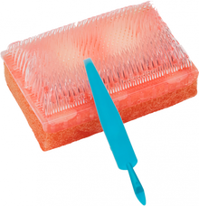 E-Z Scrub™ 107 Surgical Scrub Brush/Sponge, 4% CHG, Red