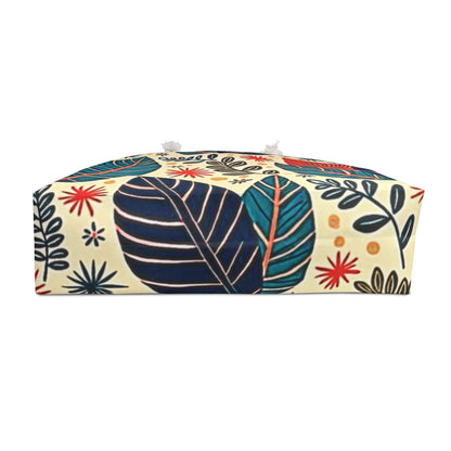 Sac de voyage Feuilles Tropicales Colorées | Grand Sac Fourre-tout Feuilles Florales pour Mamans Occupées