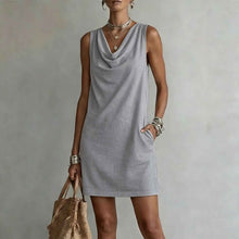Robe d'été élégante pour femme – Robe midi coupe ajustée à encolure bénitier drapée