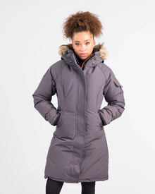 Parka en duvet pour femme Karima -40 d'Outdoor Survival Canada, gris anthracite, petite taille - EN EXPOSITION