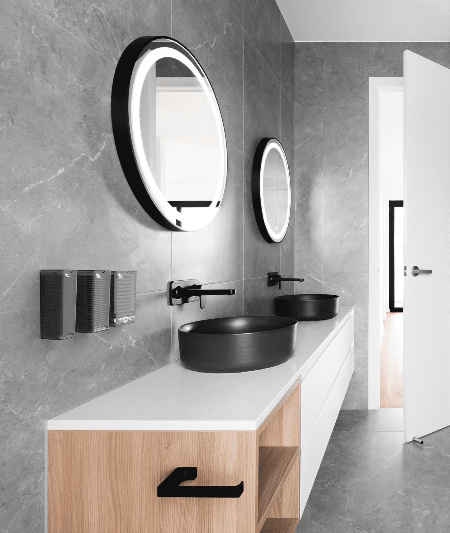 Lot de 3 | Distributeurs muraux en Plexiglas Recyclé