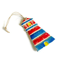 Painted Lighthouse Ornament Handmade