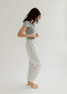 The Gisele Pant | Heavyweight Heathered White