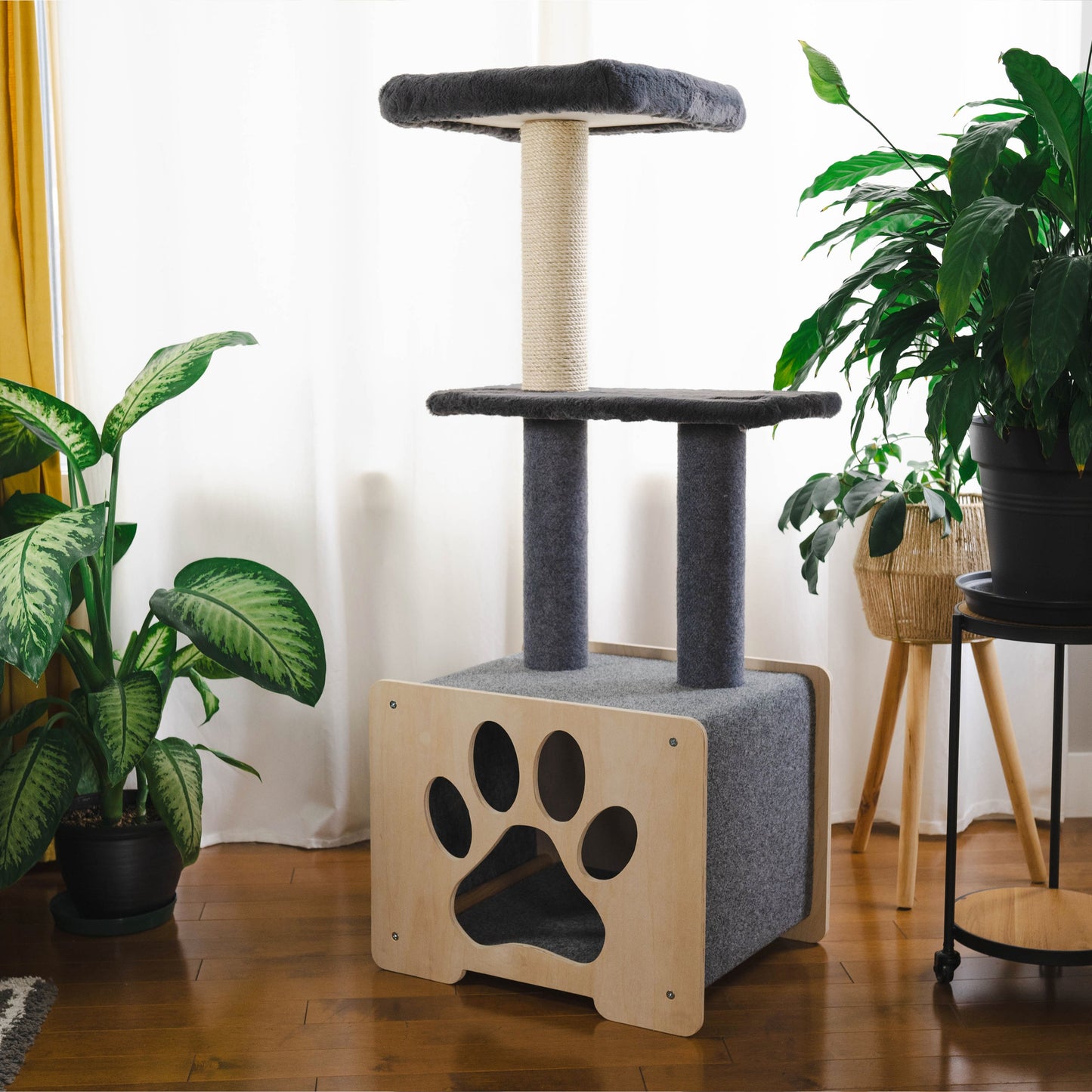 Niche Refuge - Arbre à chat de luxe à 3 niveaux