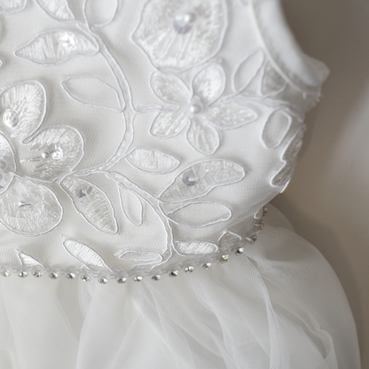 Robe de cérémonie bébé en dentelle illusion