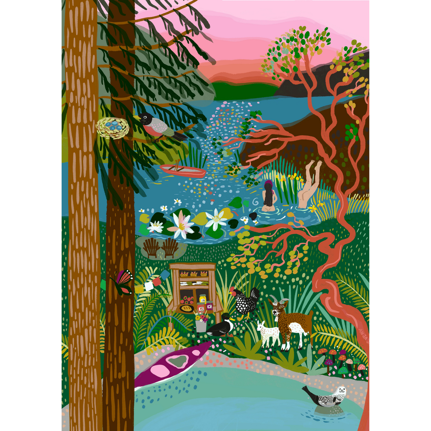 Salt Spring Island | Puzzle de 1000 pièces pour adultes | Conçu au Canada par Anja Jane
