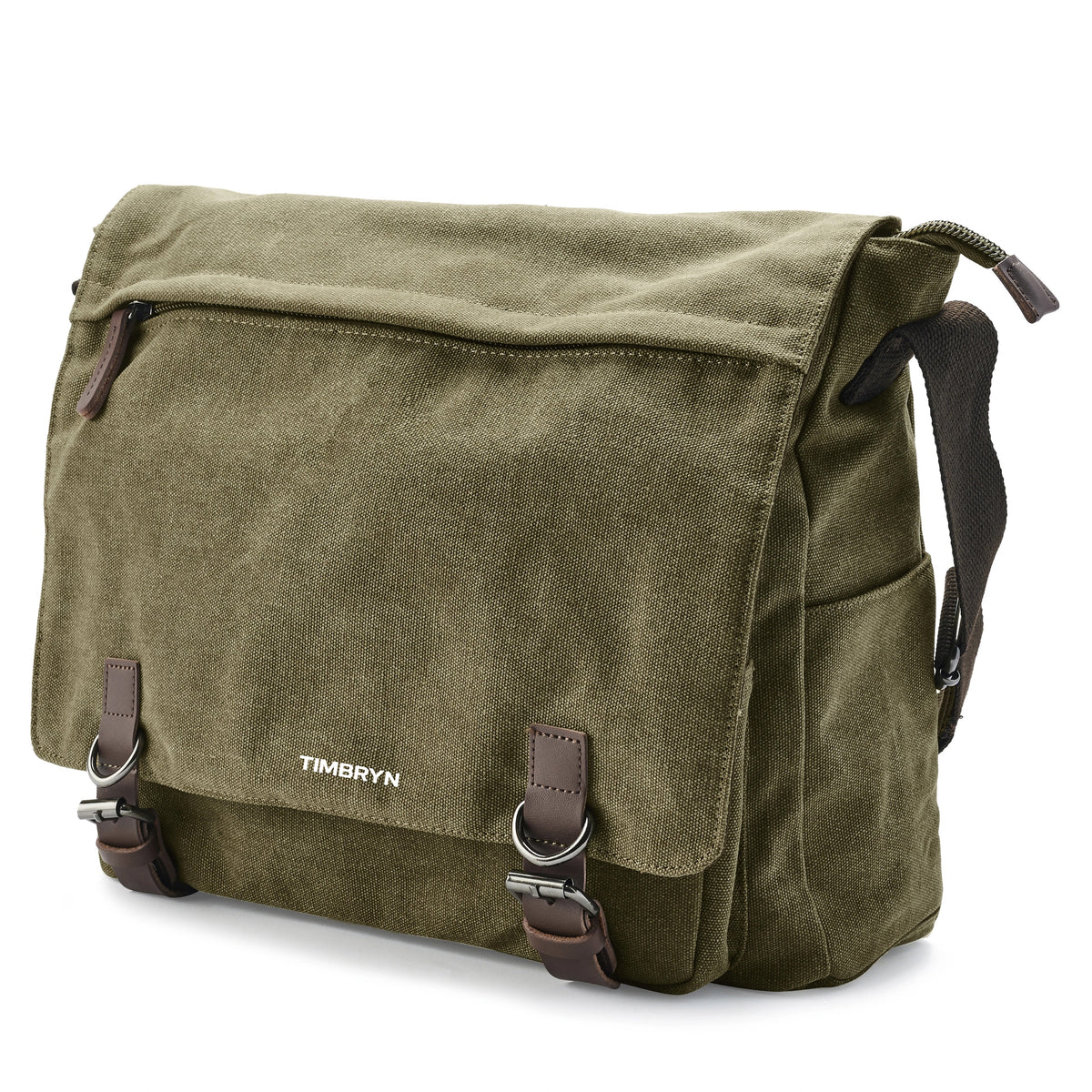 Premium Canvas & Leather Messenger Bag  | Vintage Crossbody Satchel