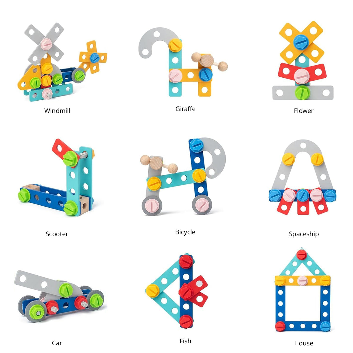 Wooden Kids Tool Bench Set – 40+ Piece STEM Builder Workshop with Gears, Nuts & Bolts | Montessori Toy for Kids Ages 3+