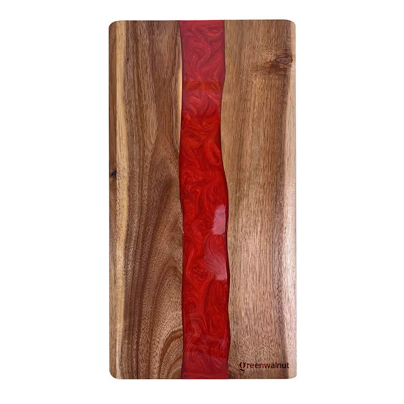 Grande planche à découper en résine et acacia | Planche de charcuterie | Planche de fromages