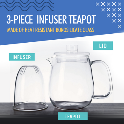 Théière en verre avec infuseur 600 ml