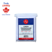 Bandage triangulaire en lin, 43 po x 43 po x 61 po