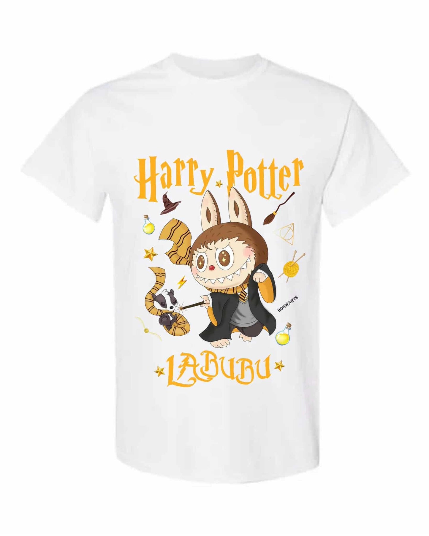 [Taille enfant] T-shirt Harry Potter Labubu – Motif sorcier mignon, 100 % coton
