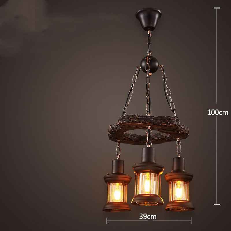 Bar American Chandelier Retro Chandelier Creative Lamp