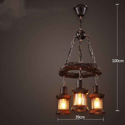 Bar American Chandelier Retro Chandelier Creative Lamp
