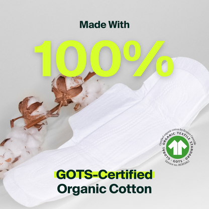 Serviettes hygiéniques super en coton 100 % biologique - Vrac (100)