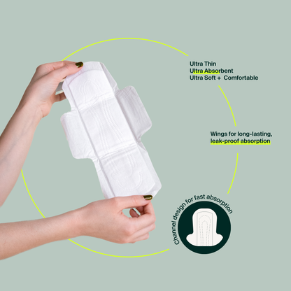 Serviettes hygiéniques super en coton 100 % biologique - Vrac (100)