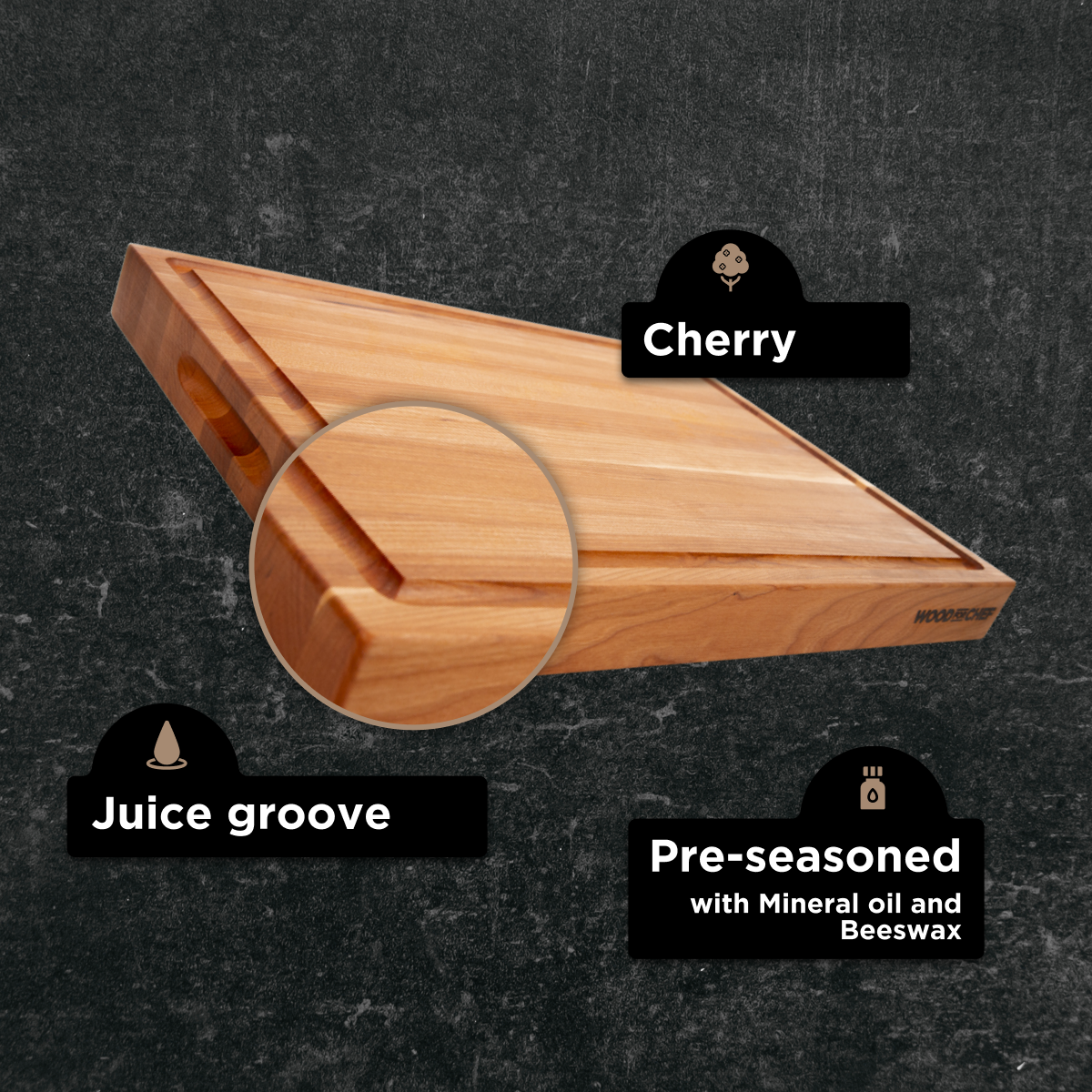 Classic Medium Wood Reversible Cutting Board