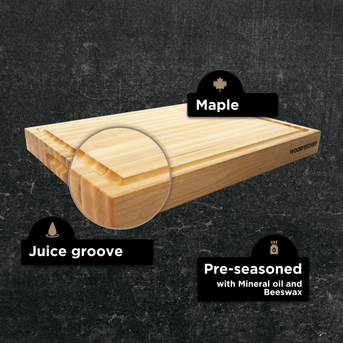 Classic Medium Wood Reversible Cutting Board