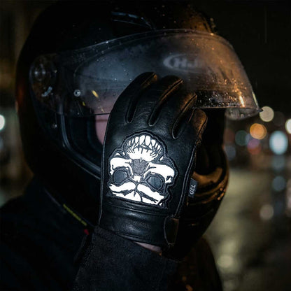 Gants BOL/Open Road Skull réfléchissants pour hommes