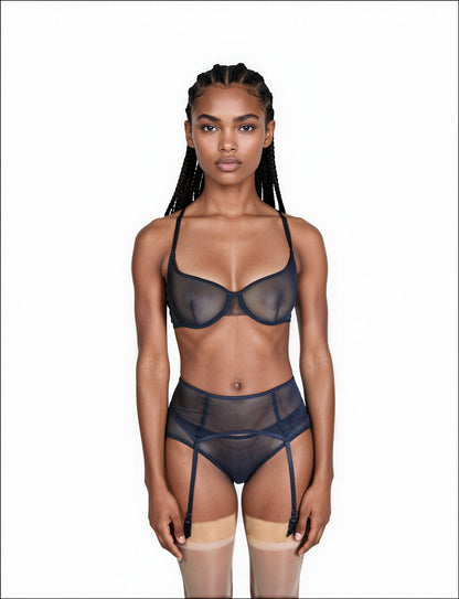 Gomeisa Sheer Mesh Bra With Soft Cup