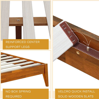 Cadre de lit plateforme en bois de luxe Emery