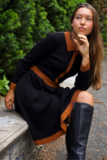 Robe Clarissa en maille avec liseré contrastant